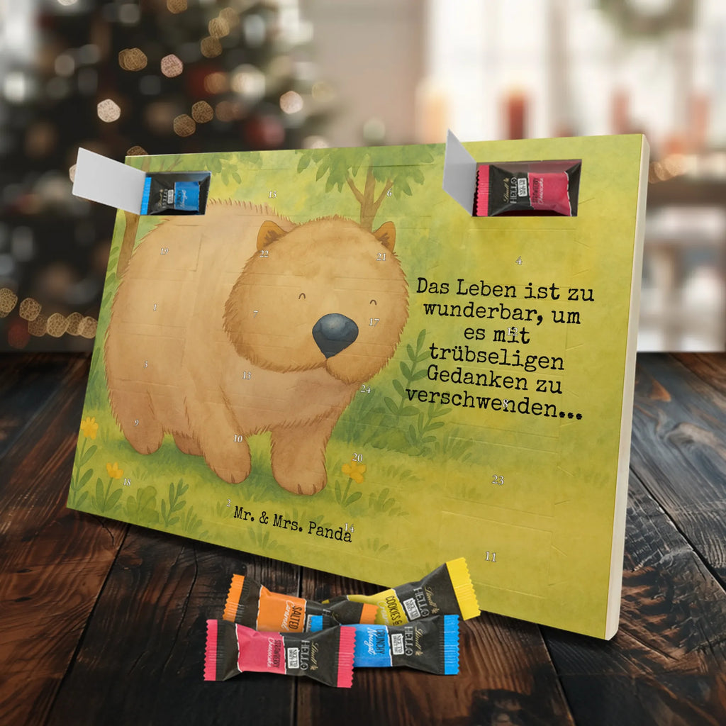 Chocolate advent calendar Wombat Design card, gift ideas, gifts, small animals, cute, cute animal motives, hand drawn, funny sayings, good mood, special gifts, animal lover, saying, life is beautiful, Australia