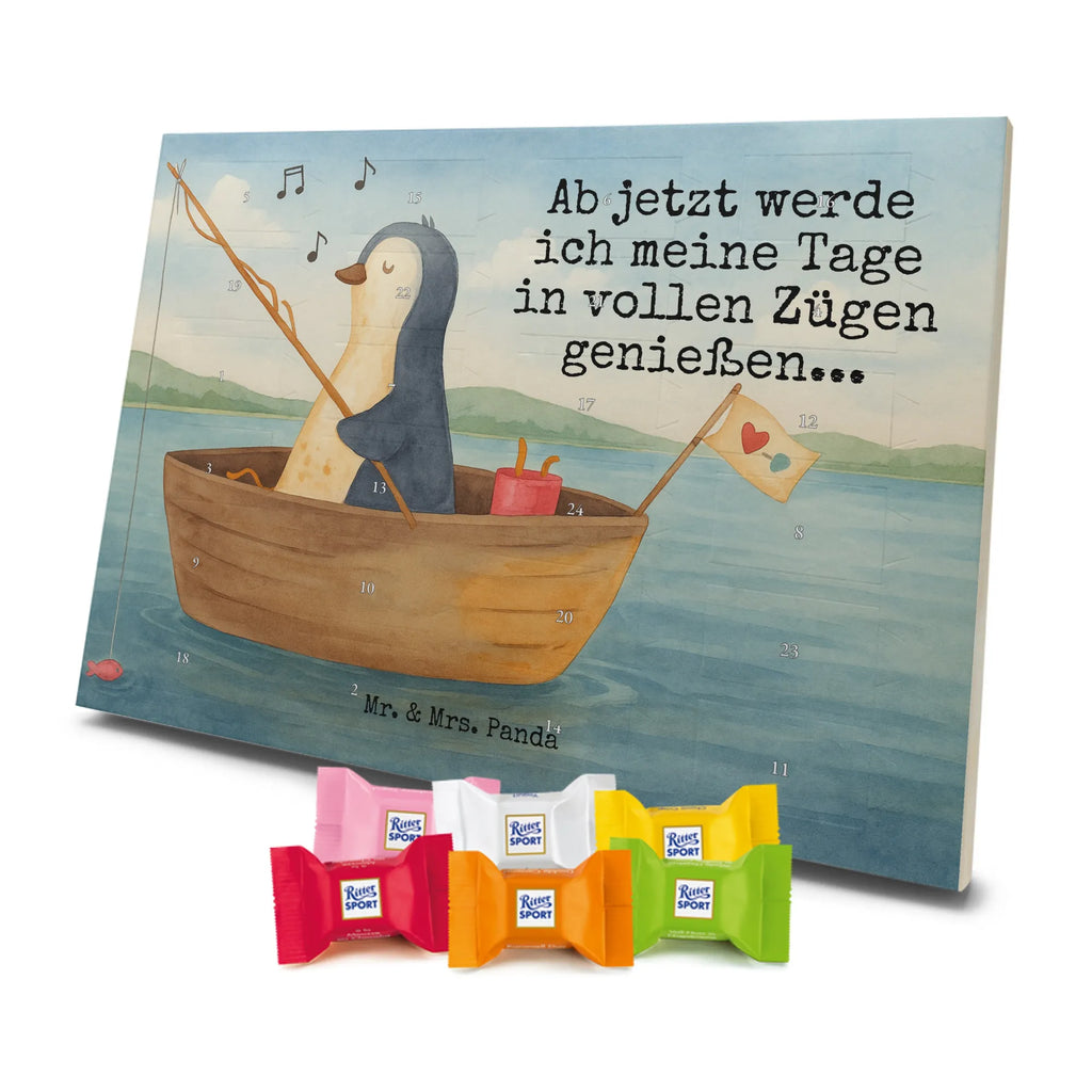 Chocolate advent calendar Penguin fishing boat Design North Pole, Penguins, boat, divorce, fishing boat, gift idea heartache, penguins, new beginning, enjoy, fishing, love of life, new start, separation