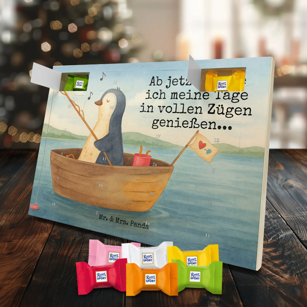 Chocolate advent calendar Penguin fishing boat Design North Pole, Penguins, boat, divorce, fishing boat, gift idea heartache, penguins, new beginning, enjoy, fishing, love of life, new start, separation