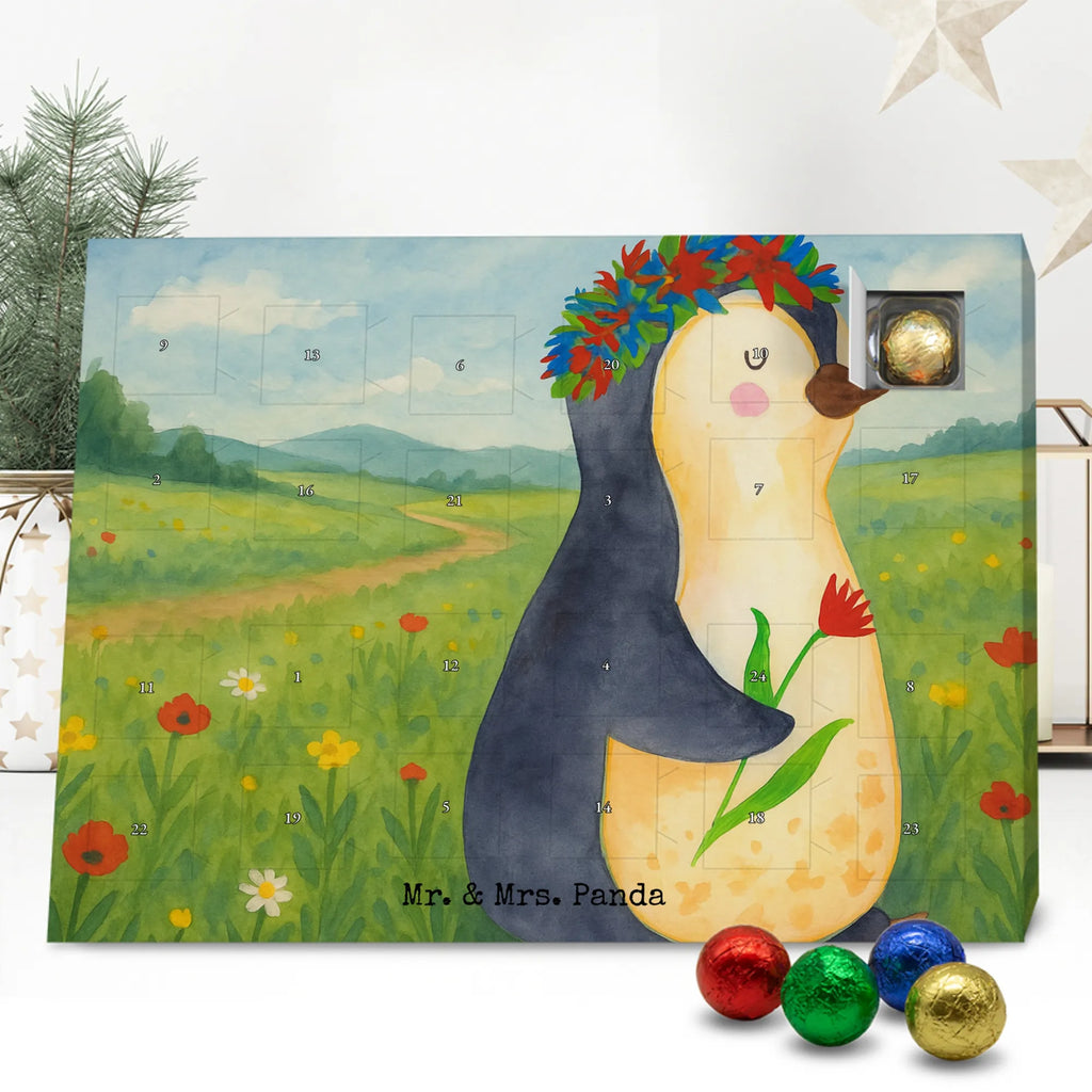 Chocolate advent calendar Penguin Flower Design North Pole, Penguins, penguins, goals in life, gift idea, love of life, lovesickness, wishes, universe, wreath of flowers, goals