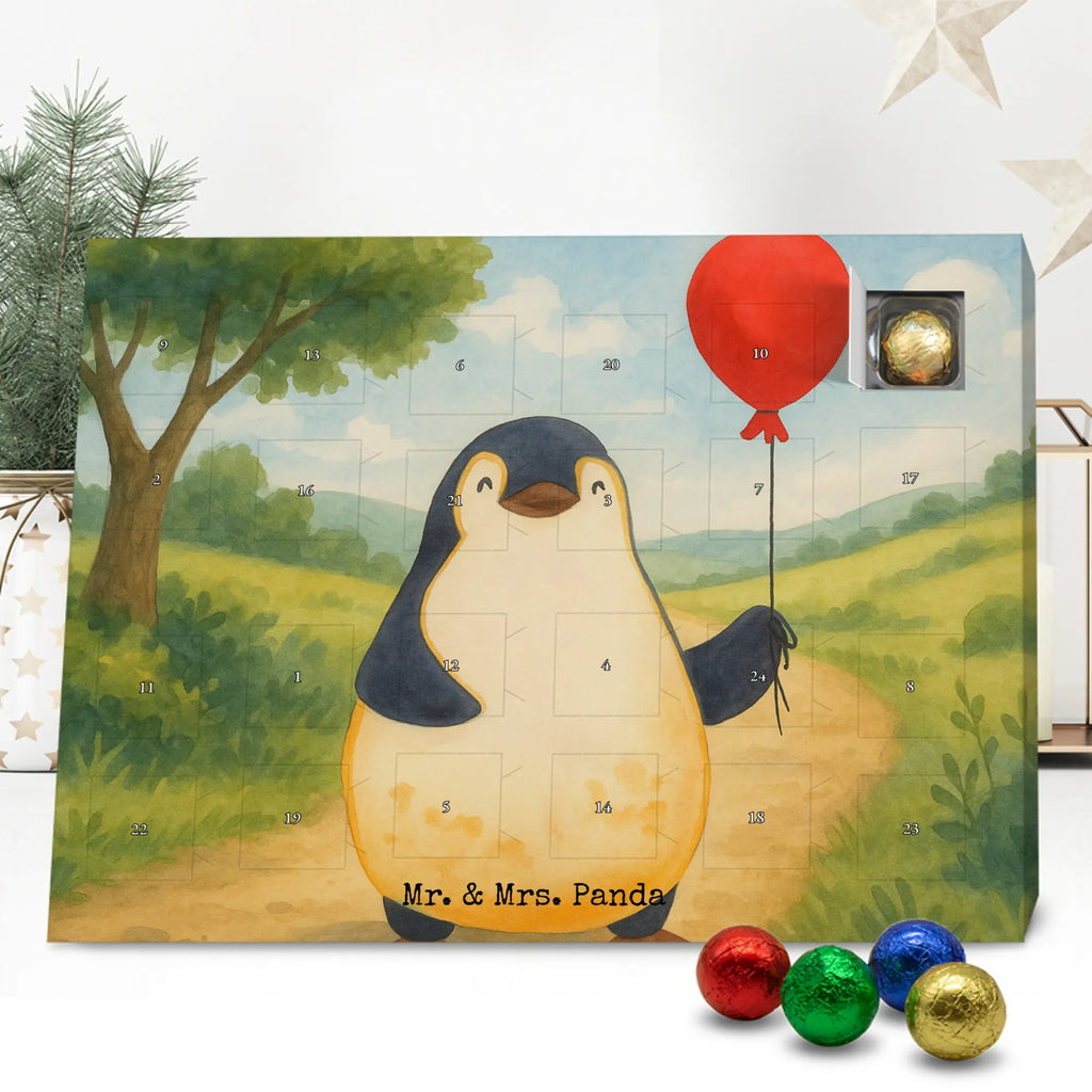Chocolate advent calendar Penguin balloon Design North Pole, Penguins, gift idea, new life, new start, love of life, balloon, gift girlfriend, best friend, penguins