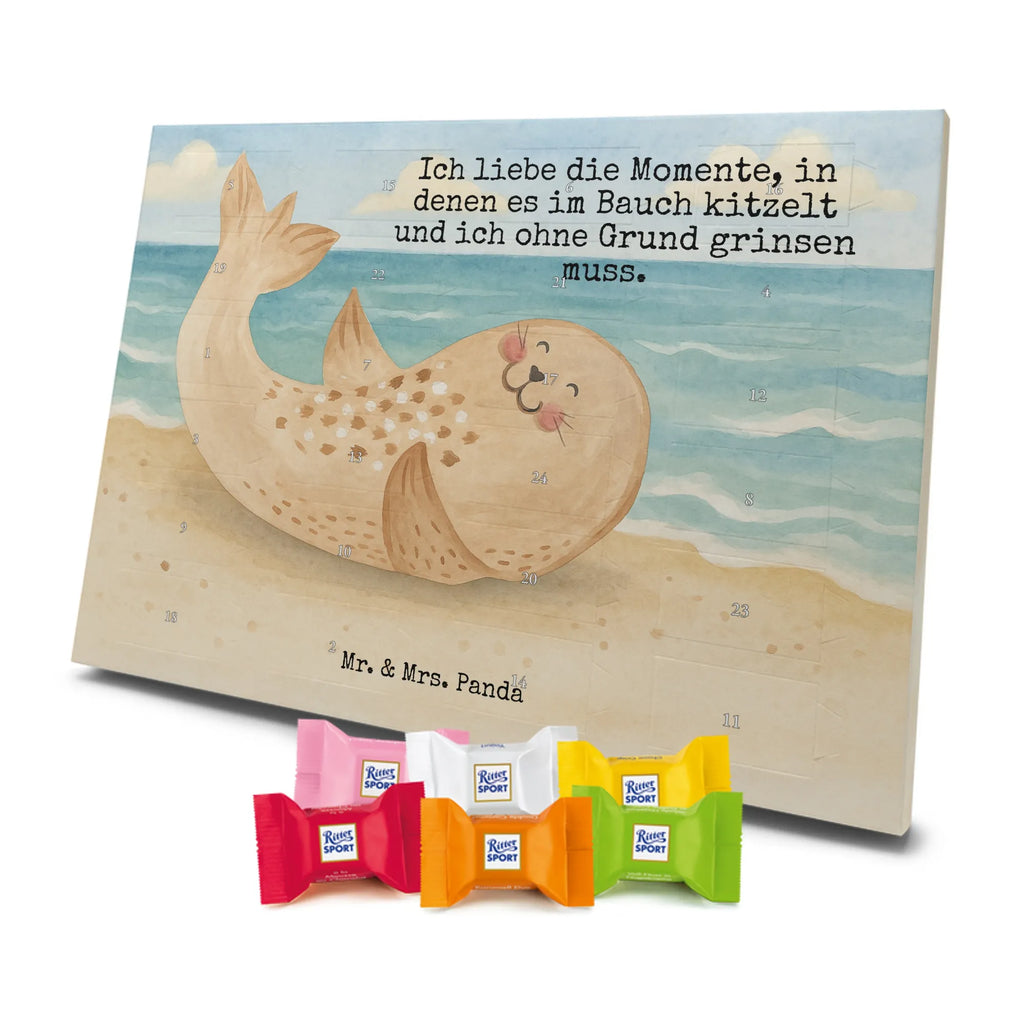 Chocolate advent calendar seal Lay Design card, gift ideas, gifts, small animals, cute, cute animal motives, hand drawn, funny sayings, good mood, special gifts, animal lover, Baltic Sea, seals, Seal, laughter, sea animal, North Sea, joy