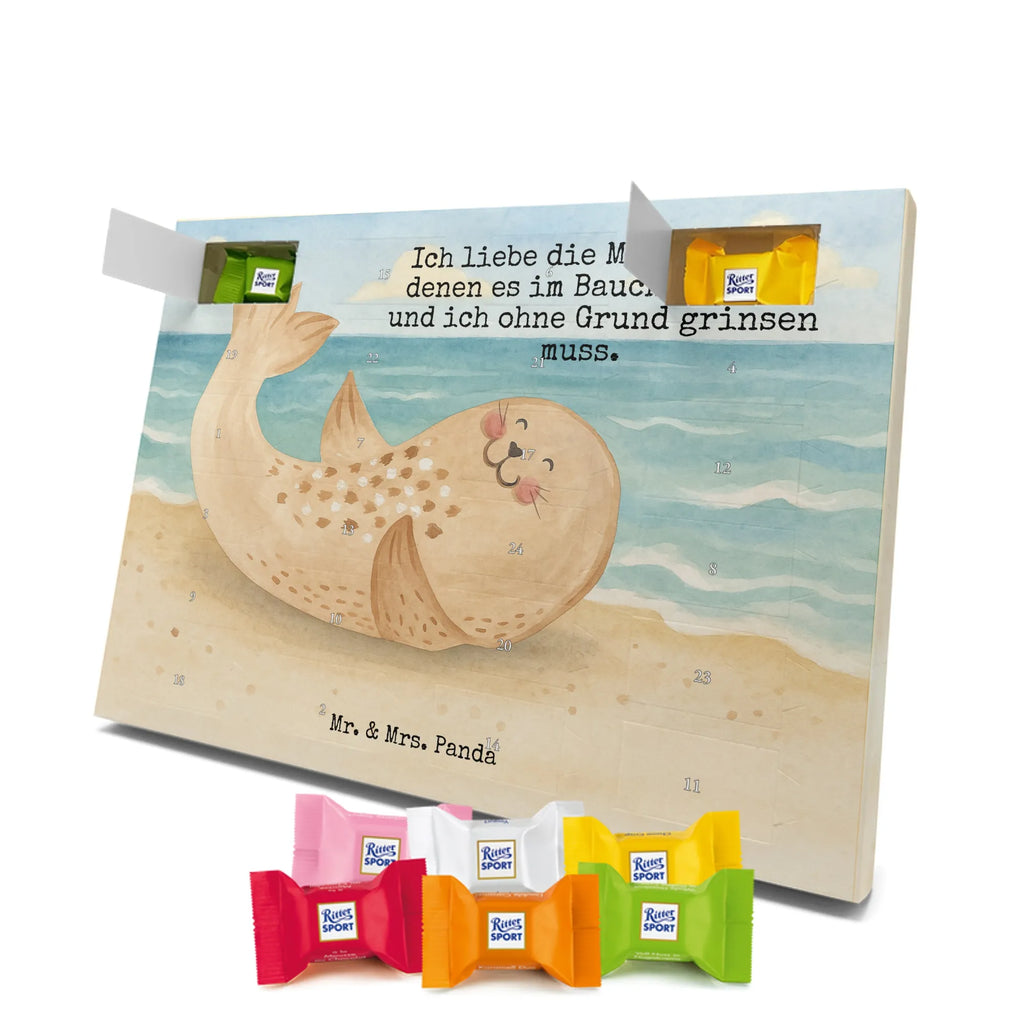 Chocolate advent calendar seal Lay Design card, gift ideas, gifts, small animals, cute, cute animal motives, hand drawn, funny sayings, good mood, special gifts, animal lover, Baltic Sea, seals, Seal, laughter, sea animal, North Sea, joy