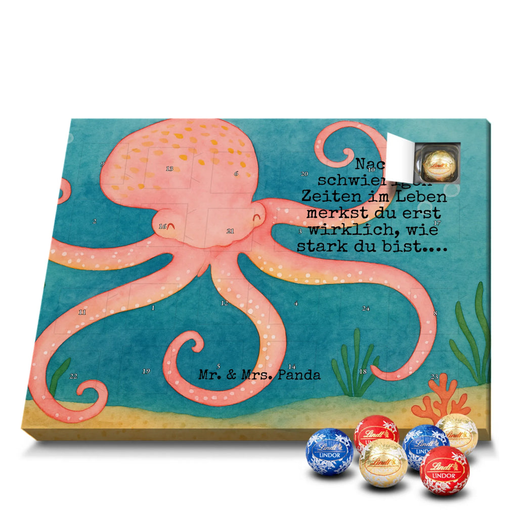 Chocolate advent calendar Squid Design card, gift ideas, gifts, small animals, cute, cute animal motives, hand drawn, funny sayings, good mood, special gifts, animal lover, ocean, water, octopus, arms, sea animal, squid