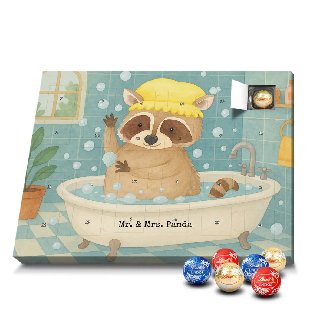 Chocolate advent calendar Raccoon Design card, gift ideas, gifts, small animals, cute, cute animal motives, hand drawn, funny sayings, good mood, special gifts, animal lover, daydreaming, raccoon, soap bubbles, wash