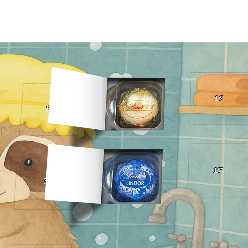 Chocolate advent calendar Raccoon Design card, gift ideas, gifts, small animals, cute, cute animal motives, hand drawn, funny sayings, good mood, special gifts, animal lover, daydreaming, raccoon, soap bubbles, wash