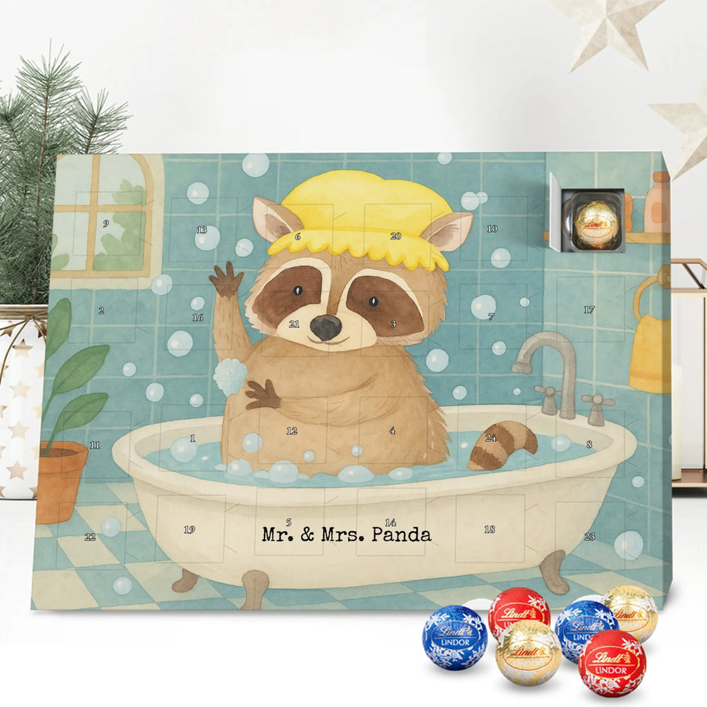 Chocolate advent calendar Raccoon Design card, gift ideas, gifts, small animals, cute, cute animal motives, hand drawn, funny sayings, good mood, special gifts, animal lover, daydreaming, raccoon, soap bubbles, wash