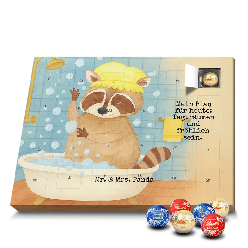Chocolate advent calendar Raccoon Design card, gift ideas, gifts, small animals, cute, cute animal motives, hand drawn, funny sayings, good mood, special gifts, animal lover, daydreaming, raccoon, soap bubbles, wash