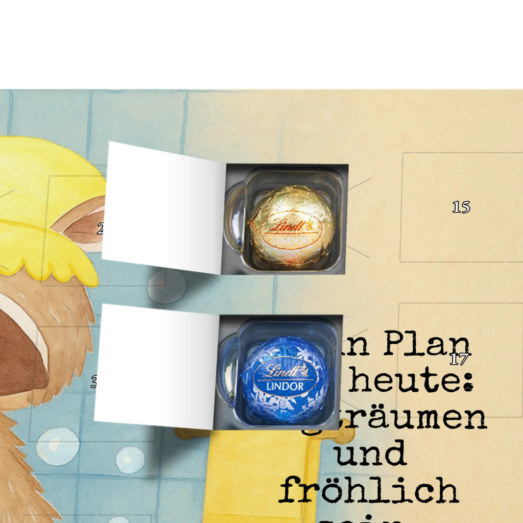 Chocolate advent calendar Raccoon Design card, gift ideas, gifts, small animals, cute, cute animal motives, hand drawn, funny sayings, good mood, special gifts, animal lover, daydreaming, raccoon, soap bubbles, wash