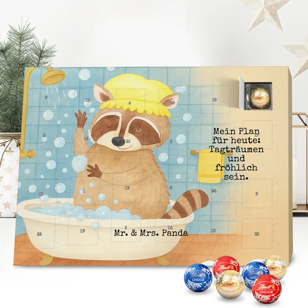 Chocolate advent calendar Raccoon Design card, gift ideas, gifts, small animals, cute, cute animal motives, hand drawn, funny sayings, good mood, special gifts, animal lover, daydreaming, raccoon, soap bubbles, wash