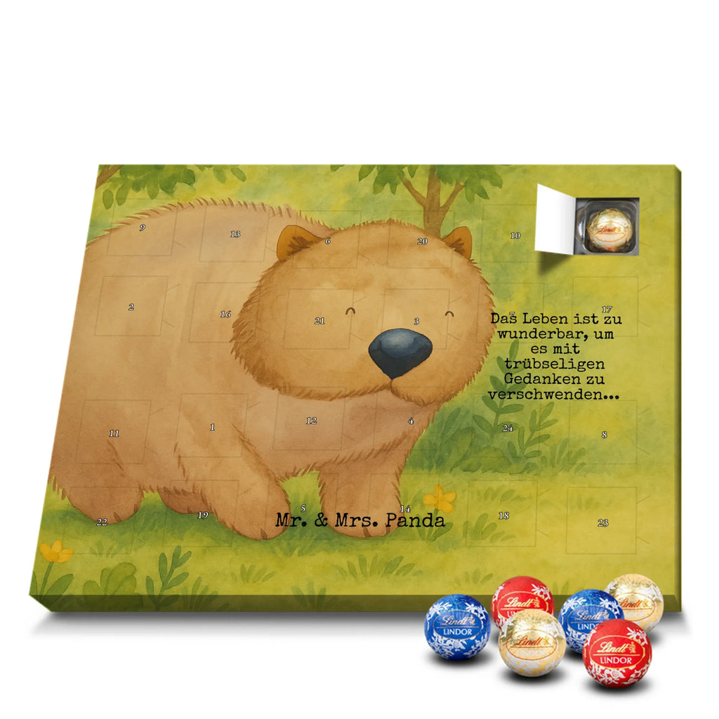 Chocolate advent calendar Wombat Design card, gift ideas, gifts, small animals, cute, cute animal motives, hand drawn, funny sayings, good mood, special gifts, animal lover, saying, life is beautiful, Australia