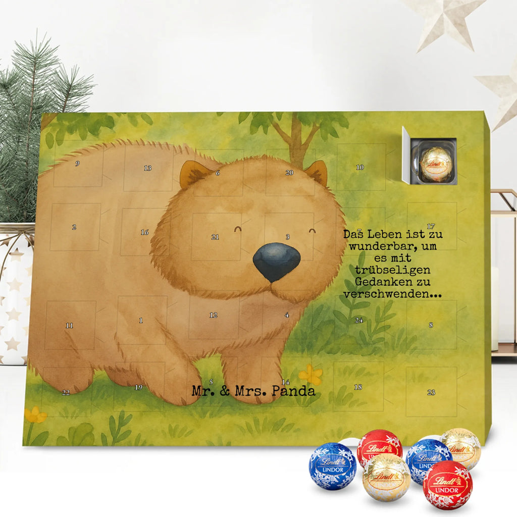 Chocolate advent calendar Wombat Design card, gift ideas, gifts, small animals, cute, cute animal motives, hand drawn, funny sayings, good mood, special gifts, animal lover, saying, life is beautiful, Australia