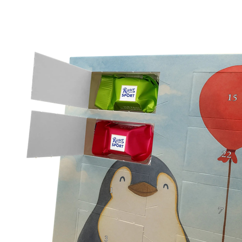 Chocolate advent calendar Penguin balloon Design North Pole, Penguins, gift idea, new life, new start, love of life, balloon, gift girlfriend, best friend, penguins