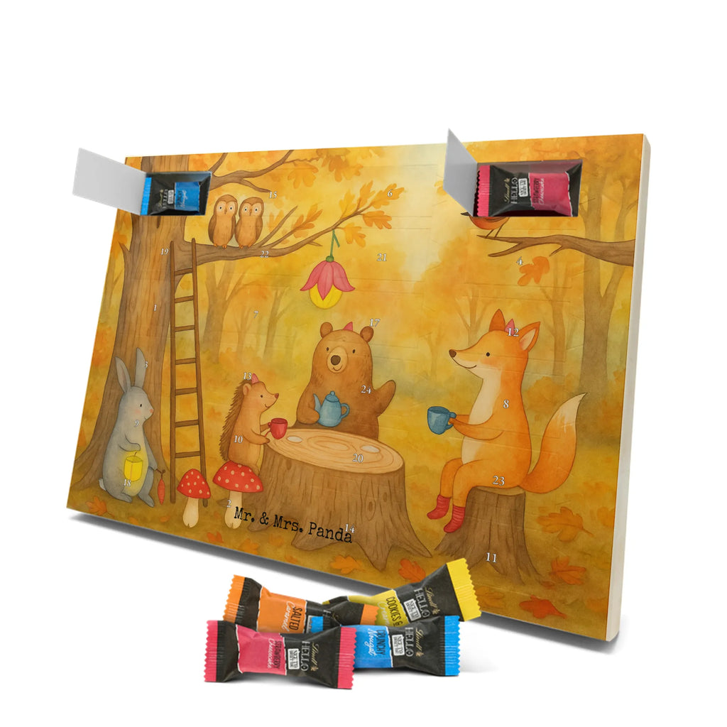 Chocolate advent calendar forest animals picnic Design card, gift ideas, gifts, small animals, cute, cute animal motives, hand drawn, funny sayings, good mood, special gifts, animal lover, mouse, forest, hare, squirrel, forest animals, picnic