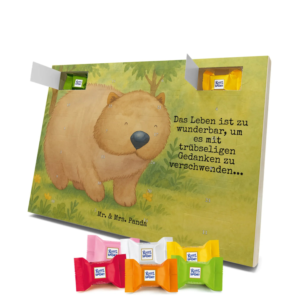 Chocolate advent calendar Wombat Design card, gift ideas, gifts, small animals, cute, cute animal motives, hand drawn, funny sayings, good mood, special gifts, animal lover, saying, life is beautiful, Australia