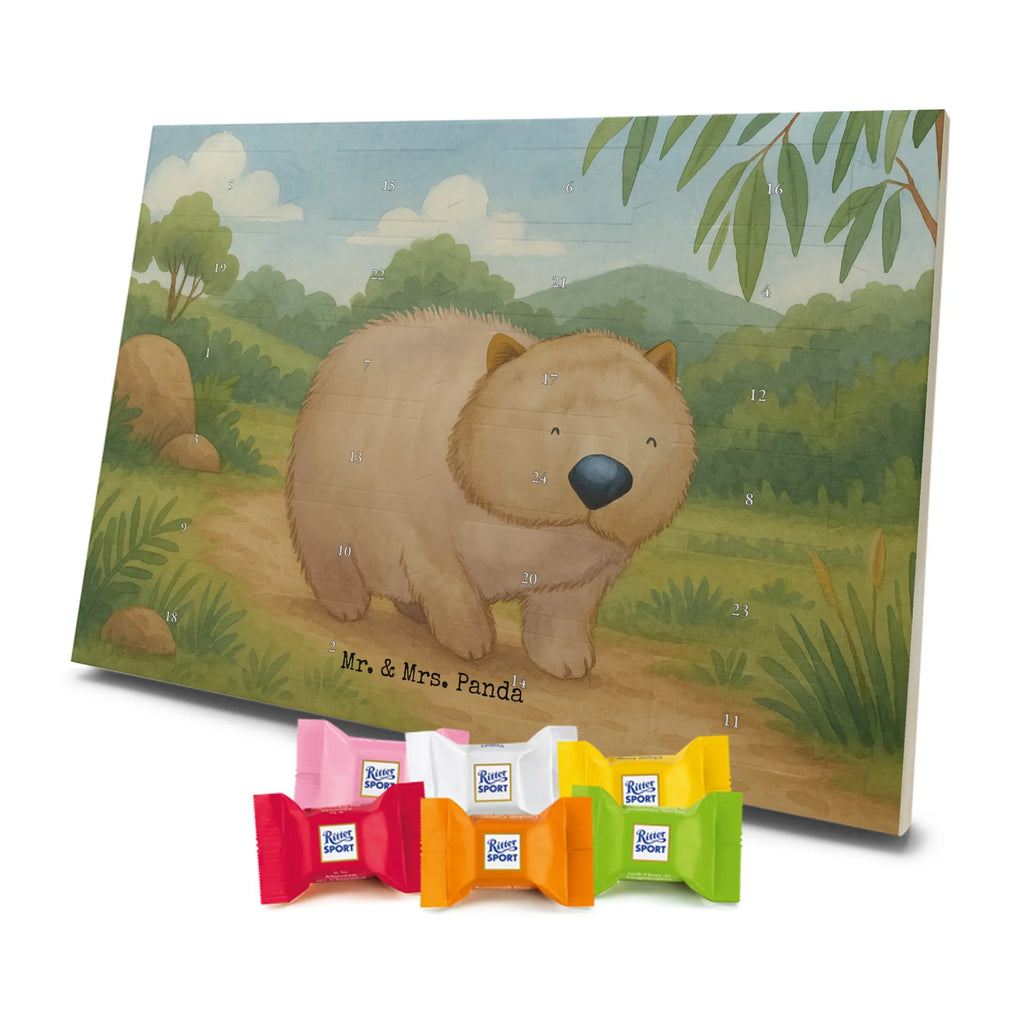 Chocolate advent calendar Wombat Design card, gift ideas, gifts, small animals, cute, cute animal motives, hand drawn, funny sayings, good mood, special gifts, animal lover, saying, life is beautiful, Australia