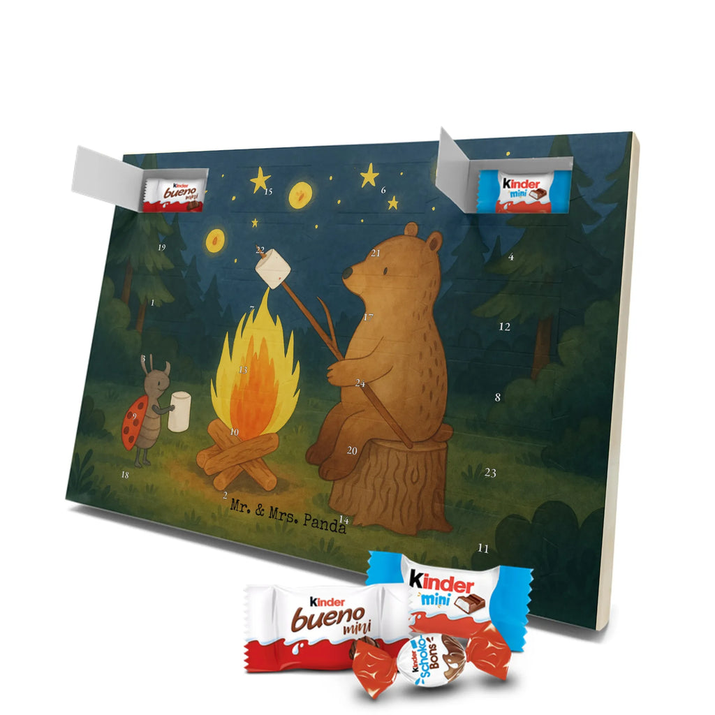 Chocolate advent calendar Bear & Ladybird campfire Design teddy bear, cuddly toy, Campfire