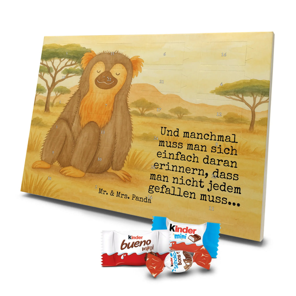 Chocolate advent calendar Monkey Design Africa, self-confidence, respect, monkey, self-esteem, monkeys, self-love