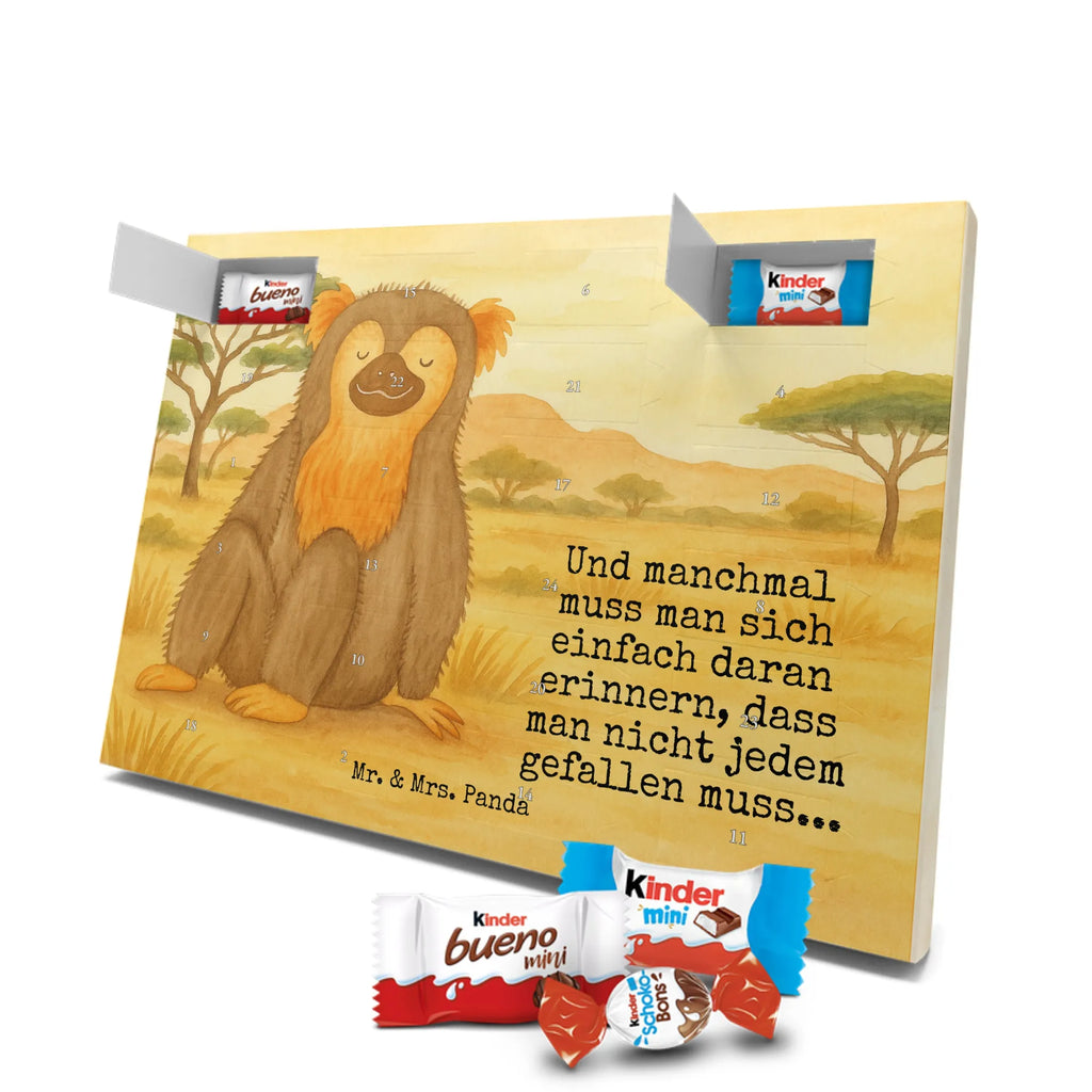 Chocolate advent calendar Monkey Design Africa, self-confidence, respect, monkey, self-esteem, monkeys, self-love