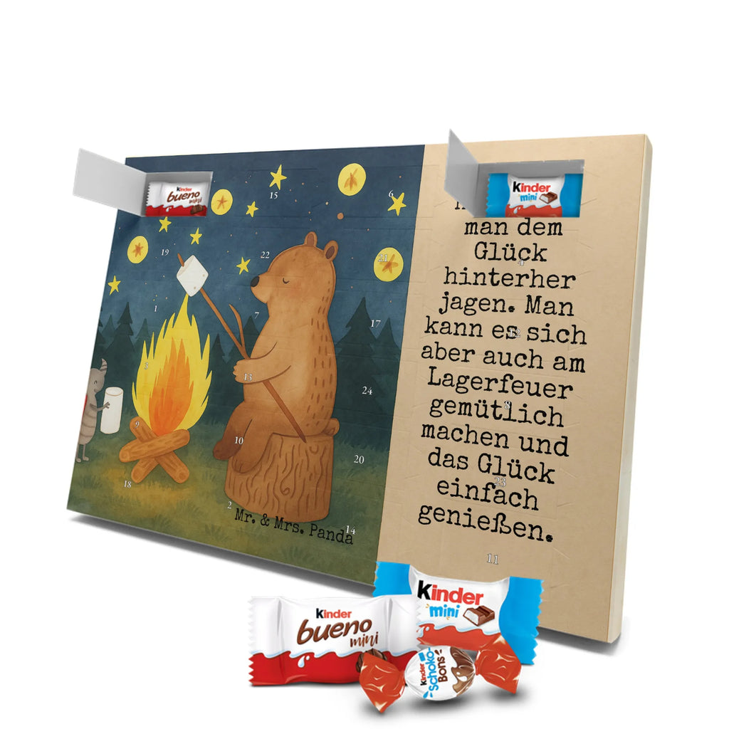 Chocolate advent calendar Bear & Ladybird campfire Design teddy bear, cuddly toy, Campfire
