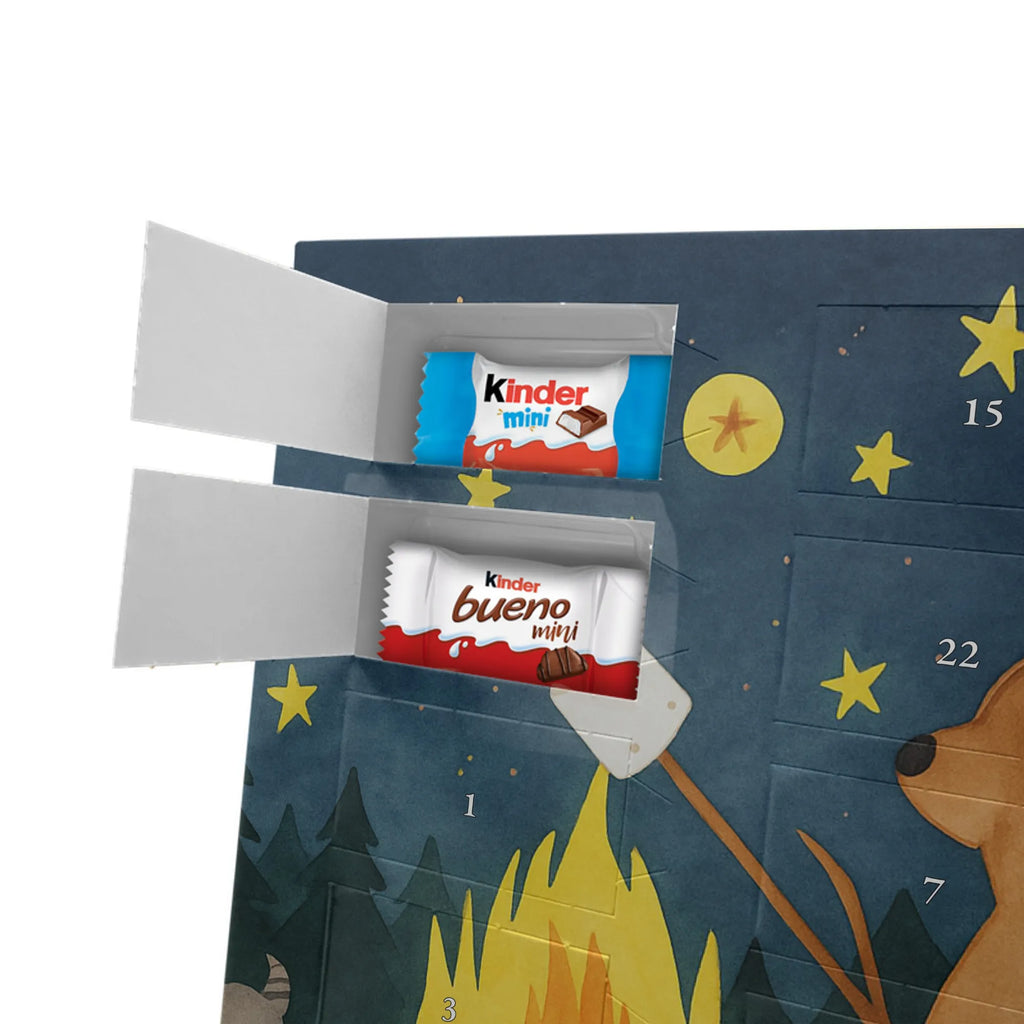 Chocolate advent calendar Bear & Ladybird campfire Design teddy bear, cuddly toy, Campfire