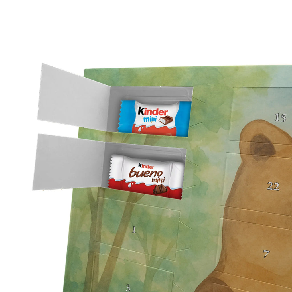 Chocolate advent calendar bear infant Design teddy bear, cuddly toy, grandchild, baptism, baptized child, nephew, birth, mother, birthday, parents, grandson, congratulations, niece