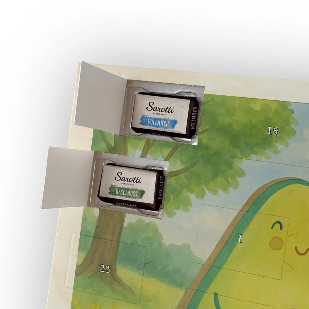 Chocolate advent calendar avocado pair Design vegetables, birth, children, pregnancy, wedding