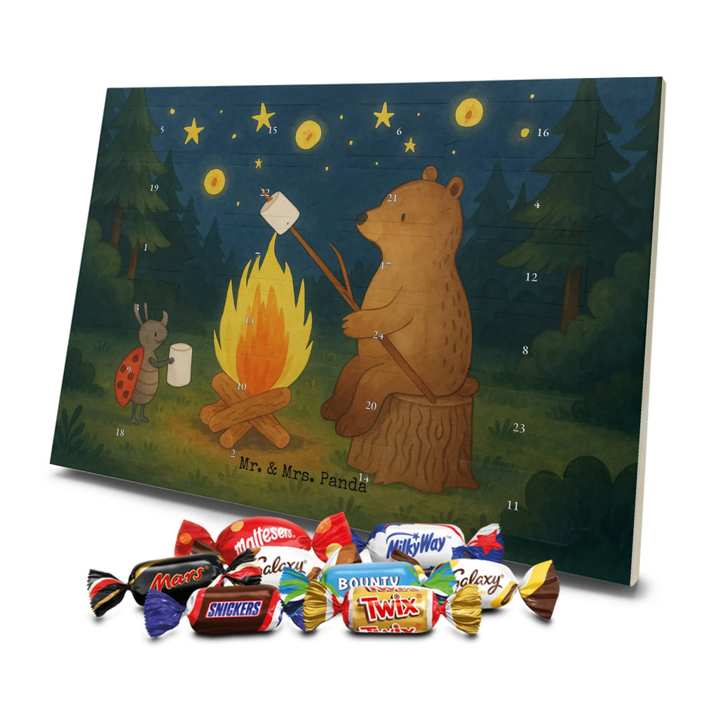 Chocolate advent calendar Bear & Ladybird campfire Design teddy bear, cuddly toy, Campfire