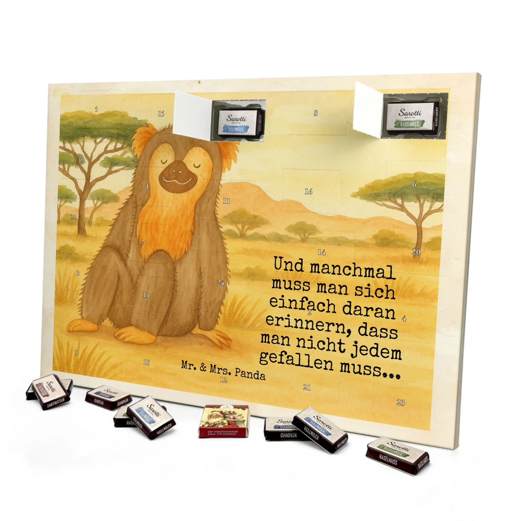 Chocolate advent calendar Monkey Design Africa, self-confidence, respect, monkey, self-esteem, monkeys, self-love