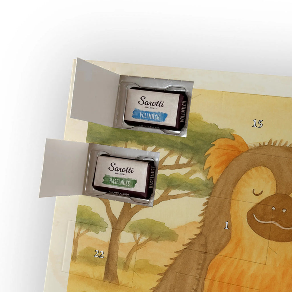 Chocolate advent calendar Monkey Design Africa, self-confidence, respect, monkey, self-esteem, monkeys, self-love