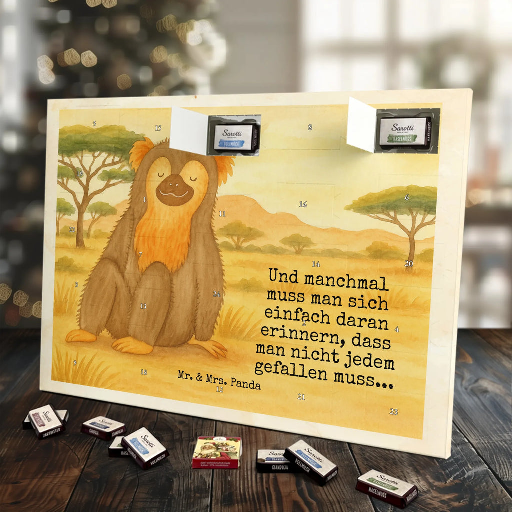 Chocolate advent calendar Monkey Design Africa, self-confidence, respect, monkey, self-esteem, monkeys, self-love