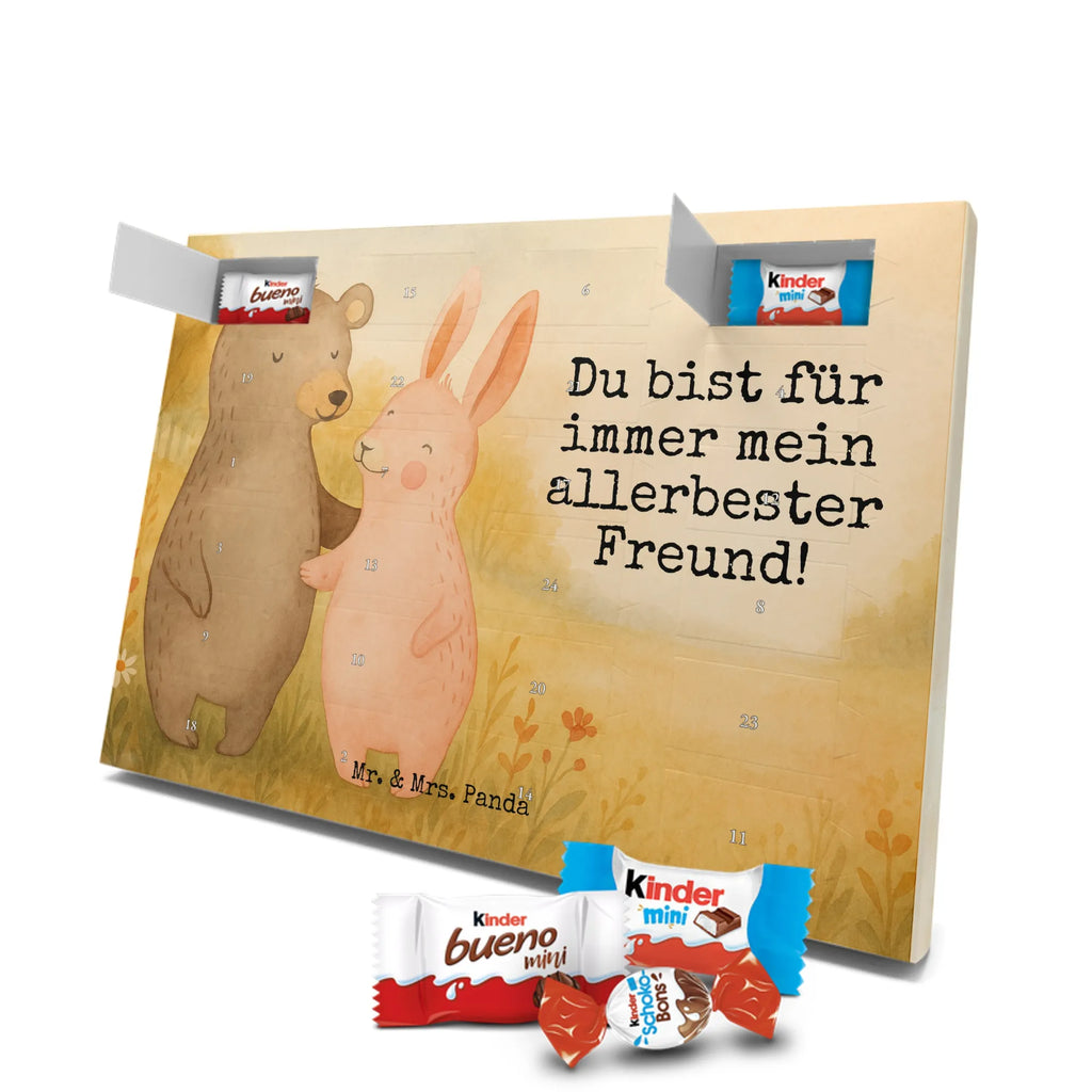 Chocolate advent calendar bear and rabbit Embrace Design Loving, Two, Together, Marriage, Proposal of marriage, Love gift, gift for her, gift for him, anniversary gift, friends, best friend, rabbit