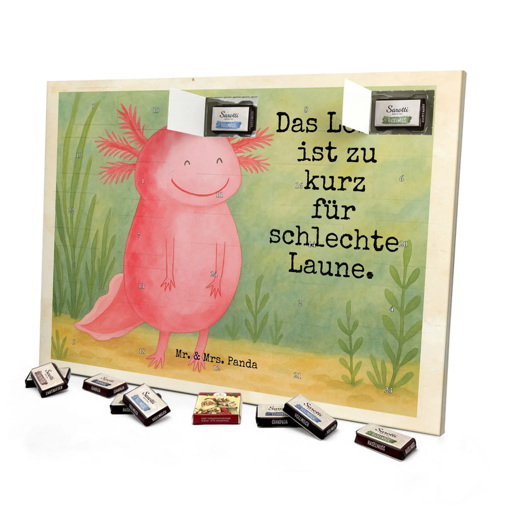 Chocolate advent calendar axolotl Happy Design Axelotl, marine animals, Mexican walking fish, salamander, good mood, tail, amphibian
