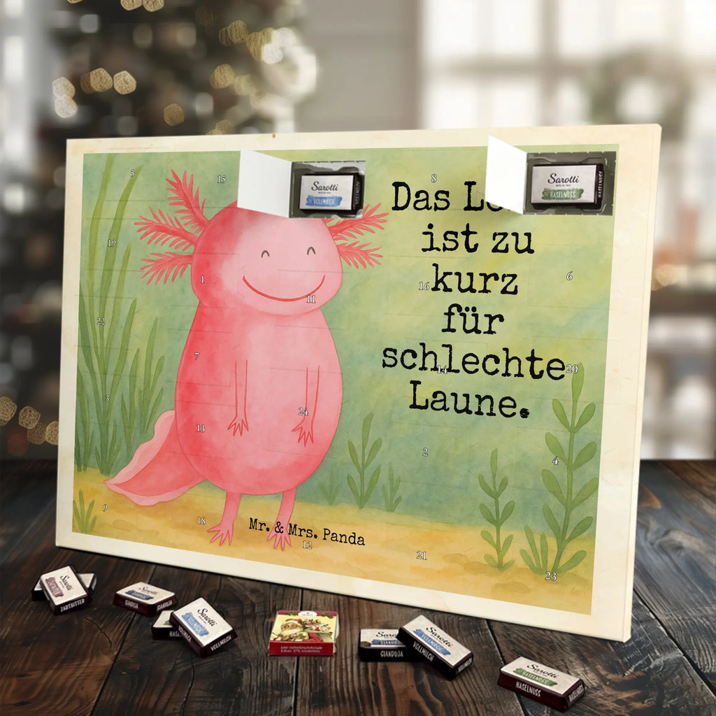 Chocolate advent calendar axolotl Happy Design Axelotl, marine animals, Mexican walking fish, salamander, good mood, tail, amphibian