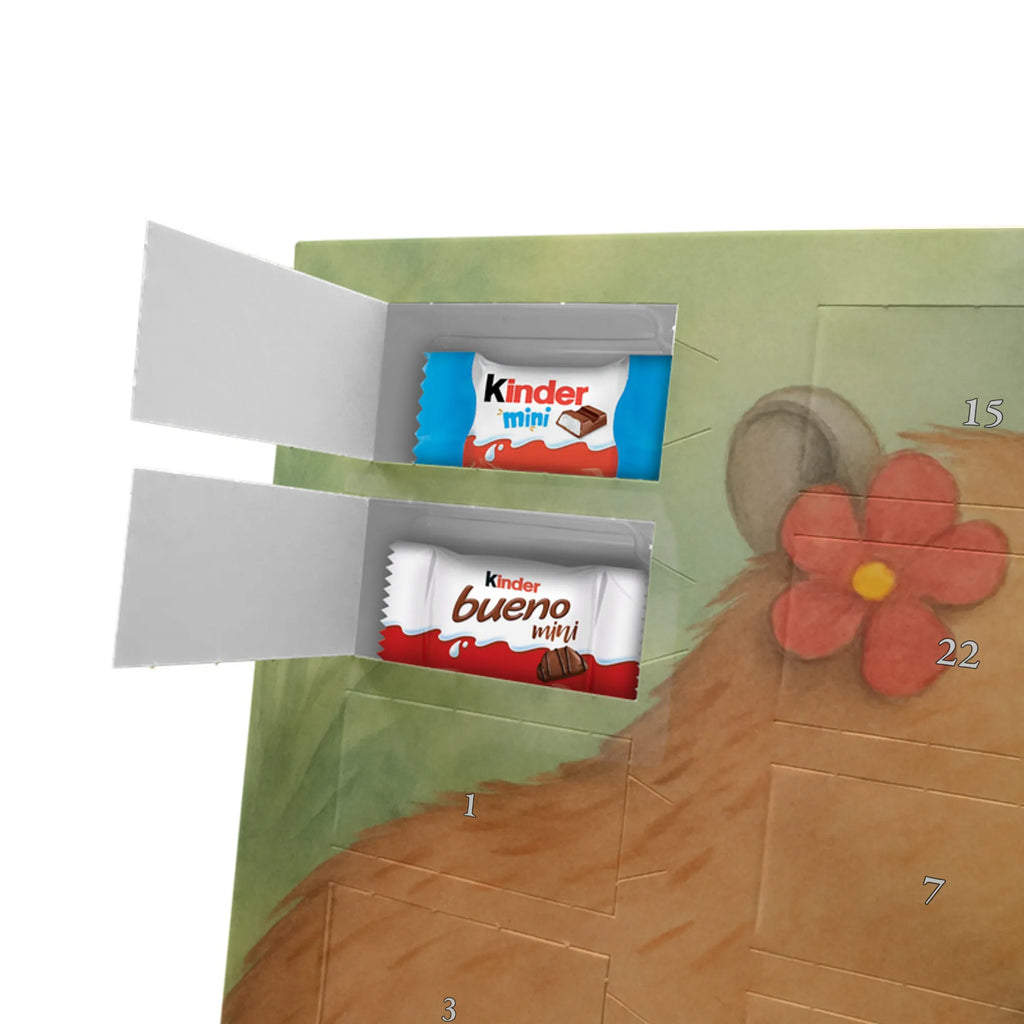 Chocolate advent calendar Capybara flower Design gift ideas, gifts, card, animal lover, special gifts, good mood, funny sayings, hand drawn, cute animal motives, cute, small animals