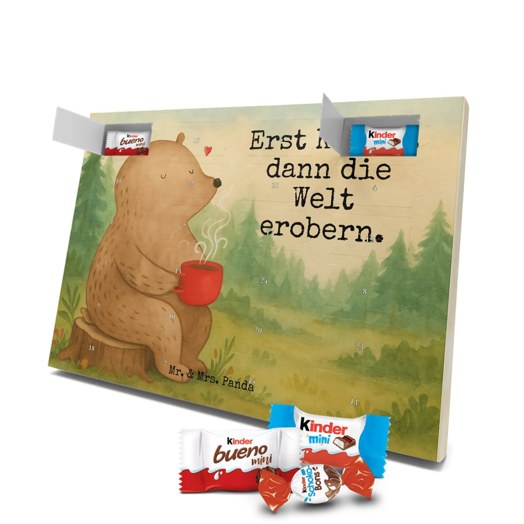 Chocolate advent calendar bear Coffee Design teddy bear, cuddly toy, conquer the world, morning routine, bears, save the world, good morning