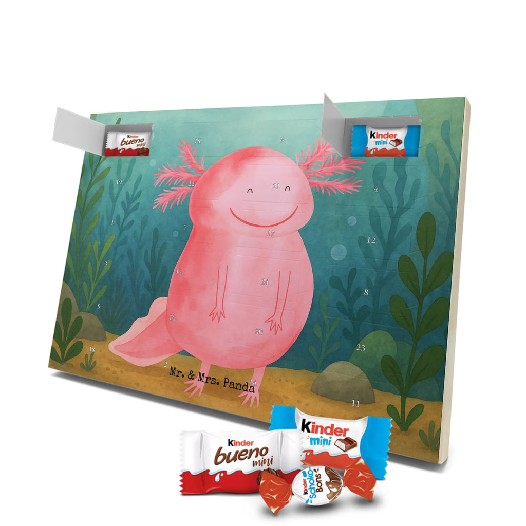 Chocolate advent calendar axolotl Happy Design Axelotl, marine animals, Mexican walking fish, salamander, good mood, tail, amphibian