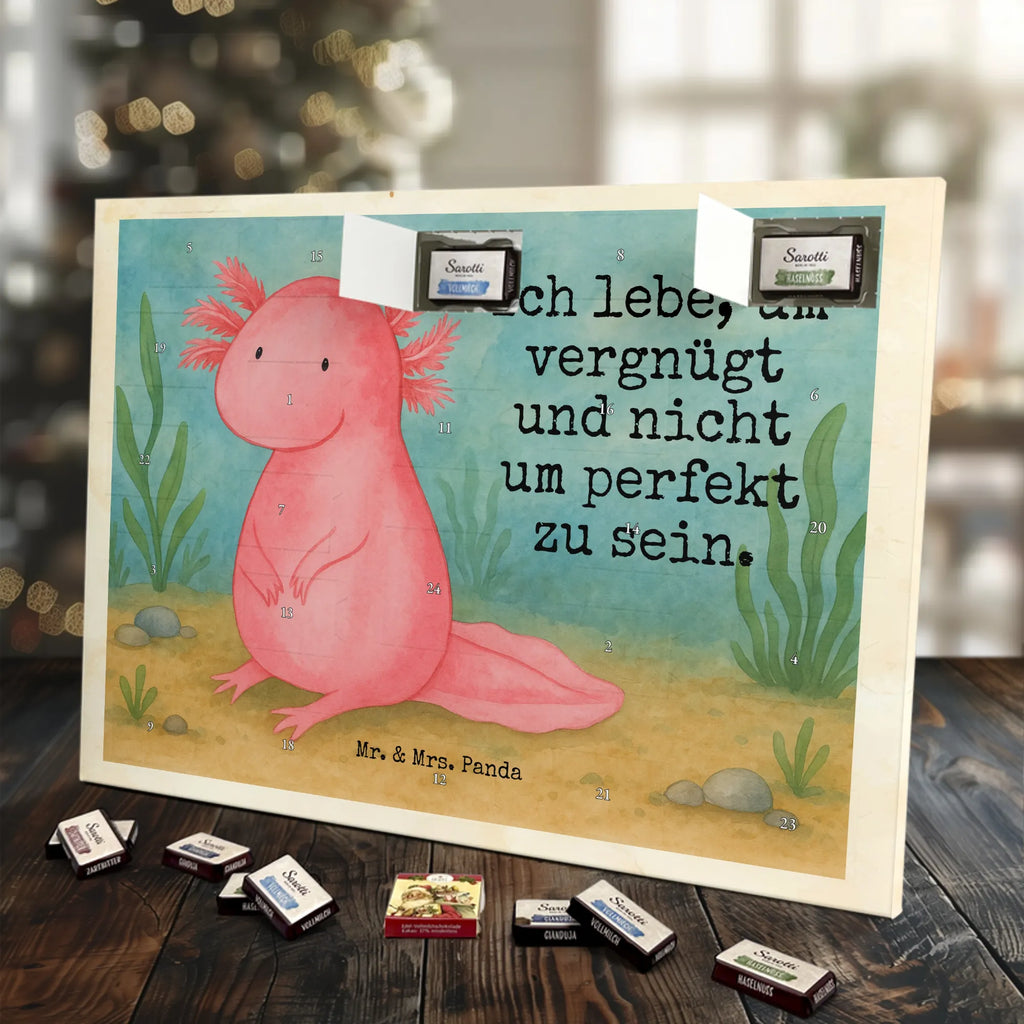 Chocolate advent calendar axolotl zero Design Axelotl, marine animals, Mexican walking fish, salamander, wisdom, worldly wisdom, contented, cheerful, lifestyle, girlfriend