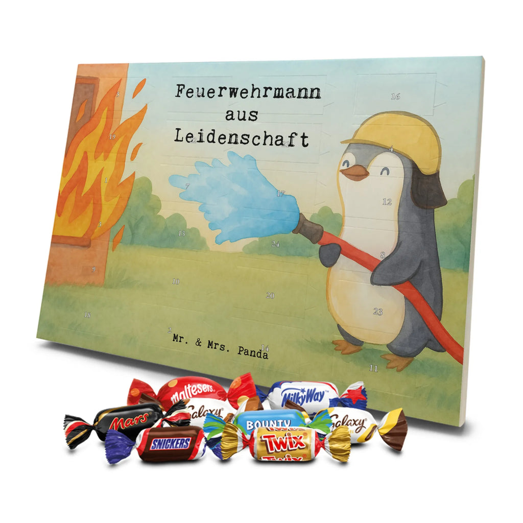 Chocolate advent calendar firefighter passion Design gift, promotion, anniversary, retirement, sayings, job start, gift idea, best, farewell gift, profession, passing exam