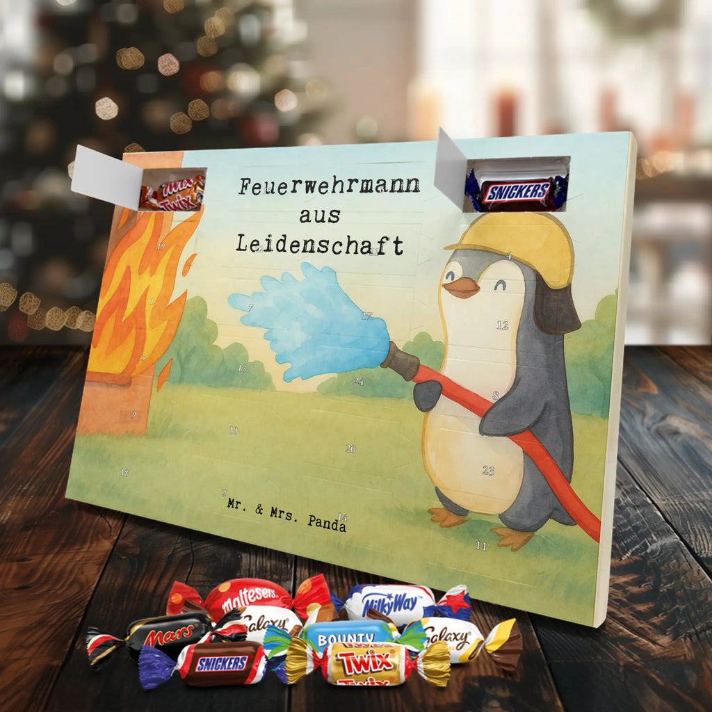 Chocolate advent calendar firefighter passion Design gift, promotion, anniversary, retirement, sayings, job start, gift idea, best, farewell gift, profession, passing exam