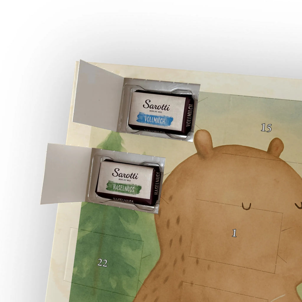 Chocolate advent calendar bear Coffee Design teddy bear, cuddly toy, conquer the world, morning routine, bears, save the world, good morning