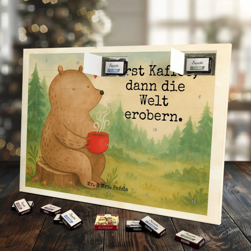 Chocolate advent calendar bear Coffee Design teddy bear, cuddly toy, conquer the world, morning routine, bears, save the world, good morning