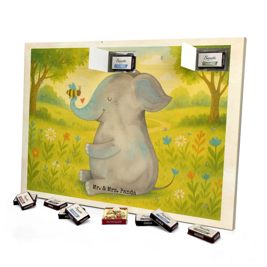 Chocolate advent calendar elephant bee Design card, gift ideas, gifts, small animals, cute, cute animal motives, hand drawn, funny sayings, good mood, special gifts, animal lover, anniversary, wedding gift, proof of love, marriage proposal, love saying, elephant, love gift