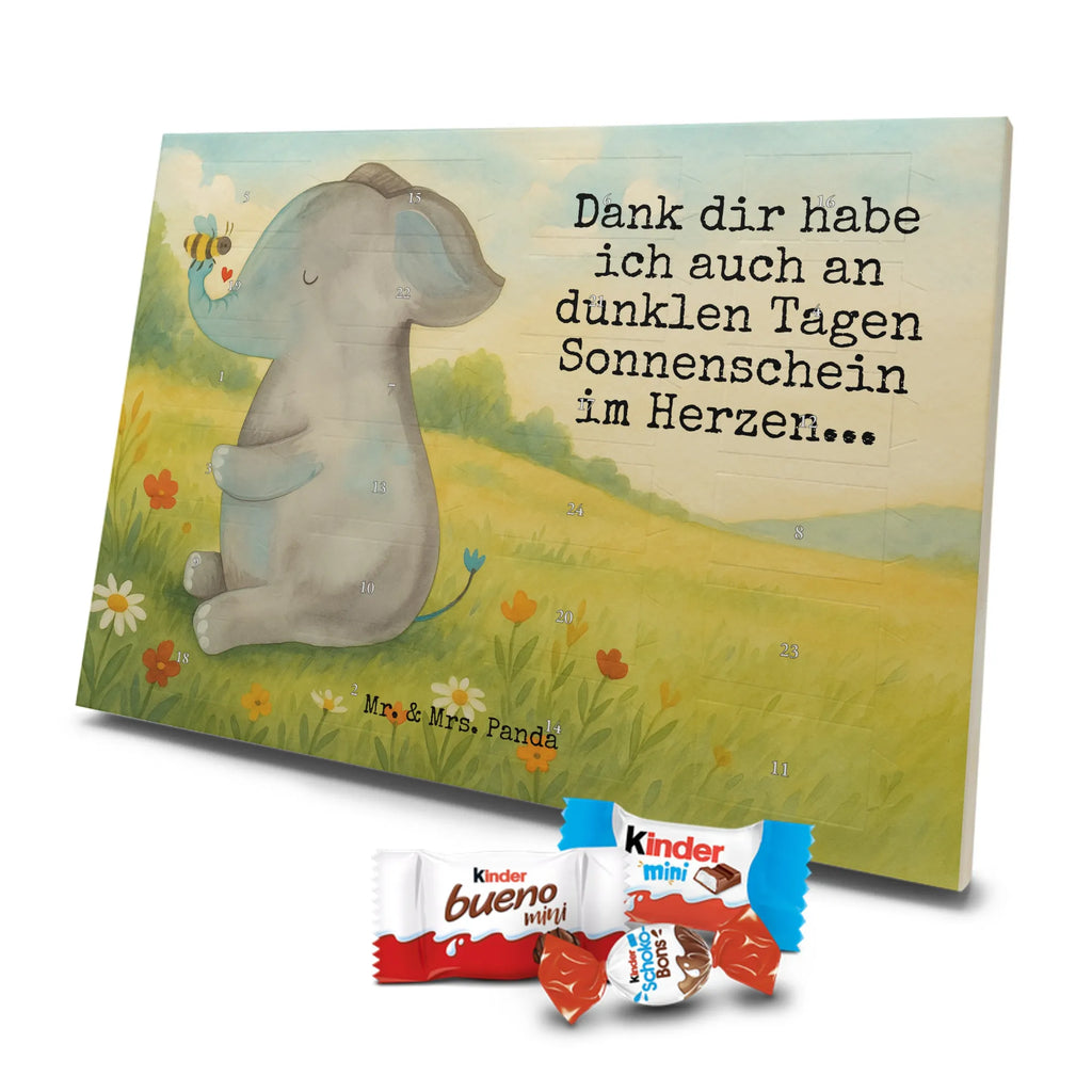 Chocolate advent calendar elephant bee Design card, gift ideas, gifts, small animals, cute, cute animal motives, hand drawn, funny sayings, good mood, special gifts, animal lover, anniversary, wedding gift, proof of love, marriage proposal, love saying, elephant, love gift