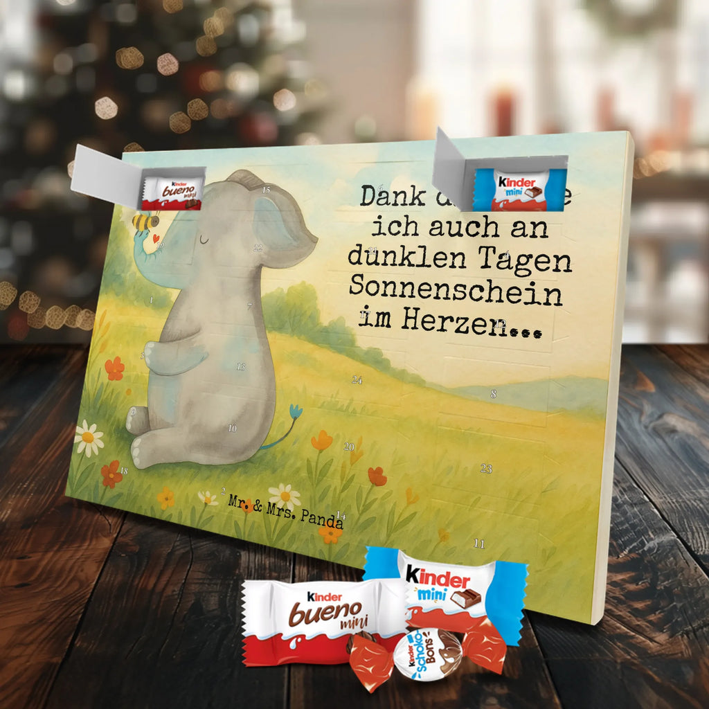 Chocolate advent calendar elephant bee Design card, gift ideas, gifts, small animals, cute, cute animal motives, hand drawn, funny sayings, good mood, special gifts, animal lover, anniversary, wedding gift, proof of love, marriage proposal, love saying, elephant, love gift