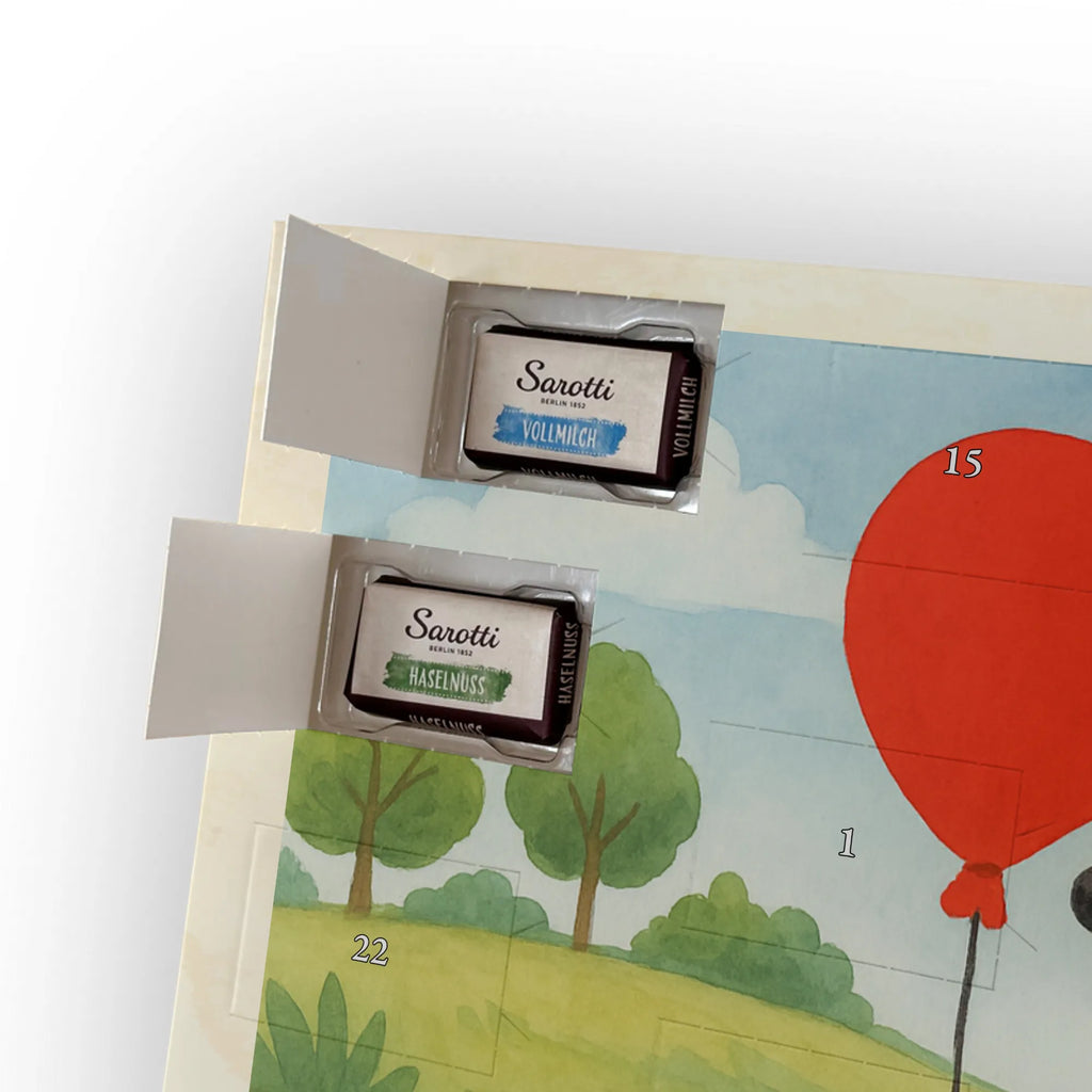 Chocolate advent calendar Hedgehog balloon Design card, gift ideas, gifts, small animals, cute, cute animal motives, hand drawn, funny sayings, good mood, special gifts, animal lover, Balloon, Birthday, Birthday Child