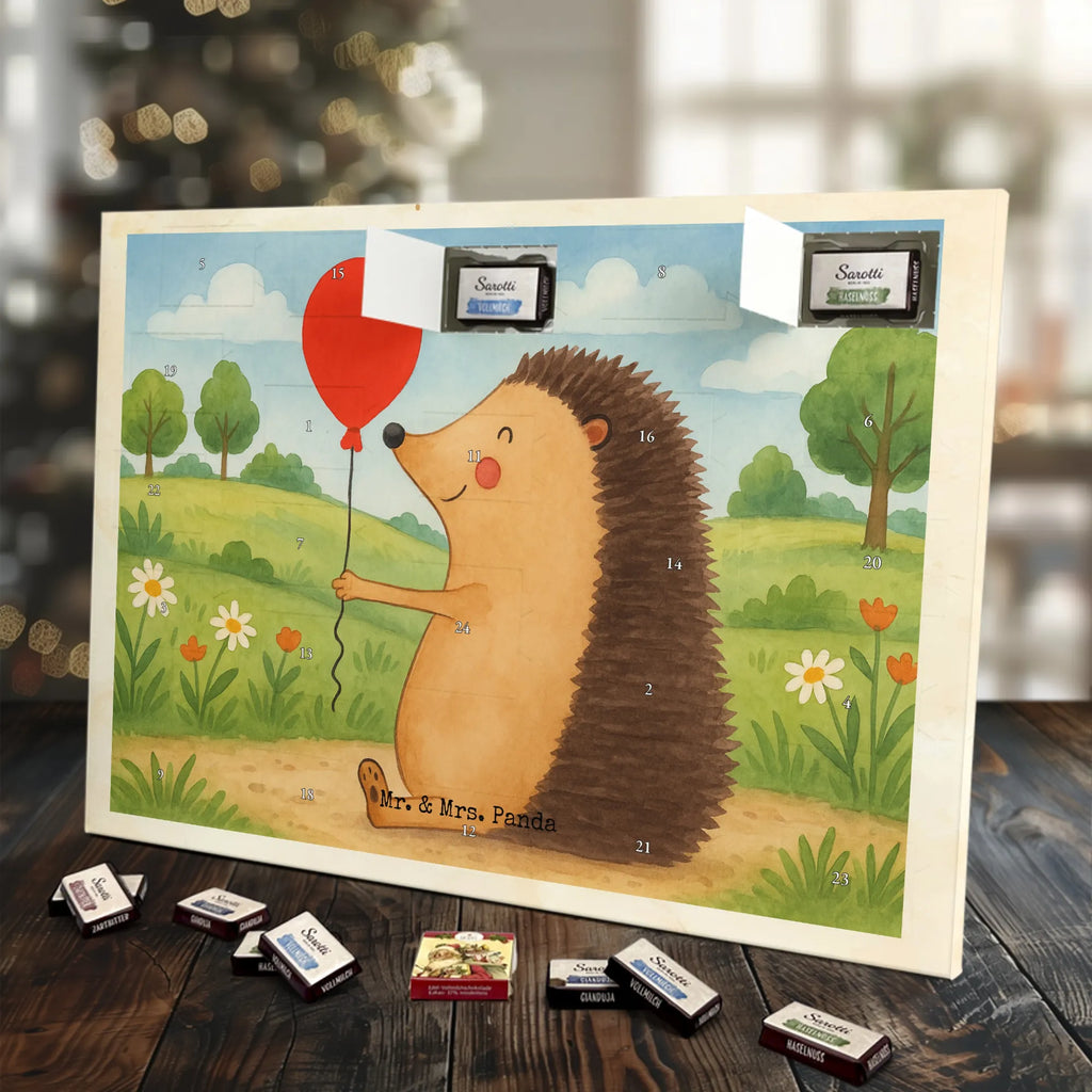 Chocolate advent calendar Hedgehog balloon Design card, gift ideas, gifts, small animals, cute, cute animal motives, hand drawn, funny sayings, good mood, special gifts, animal lover, Balloon, Birthday, Birthday Child