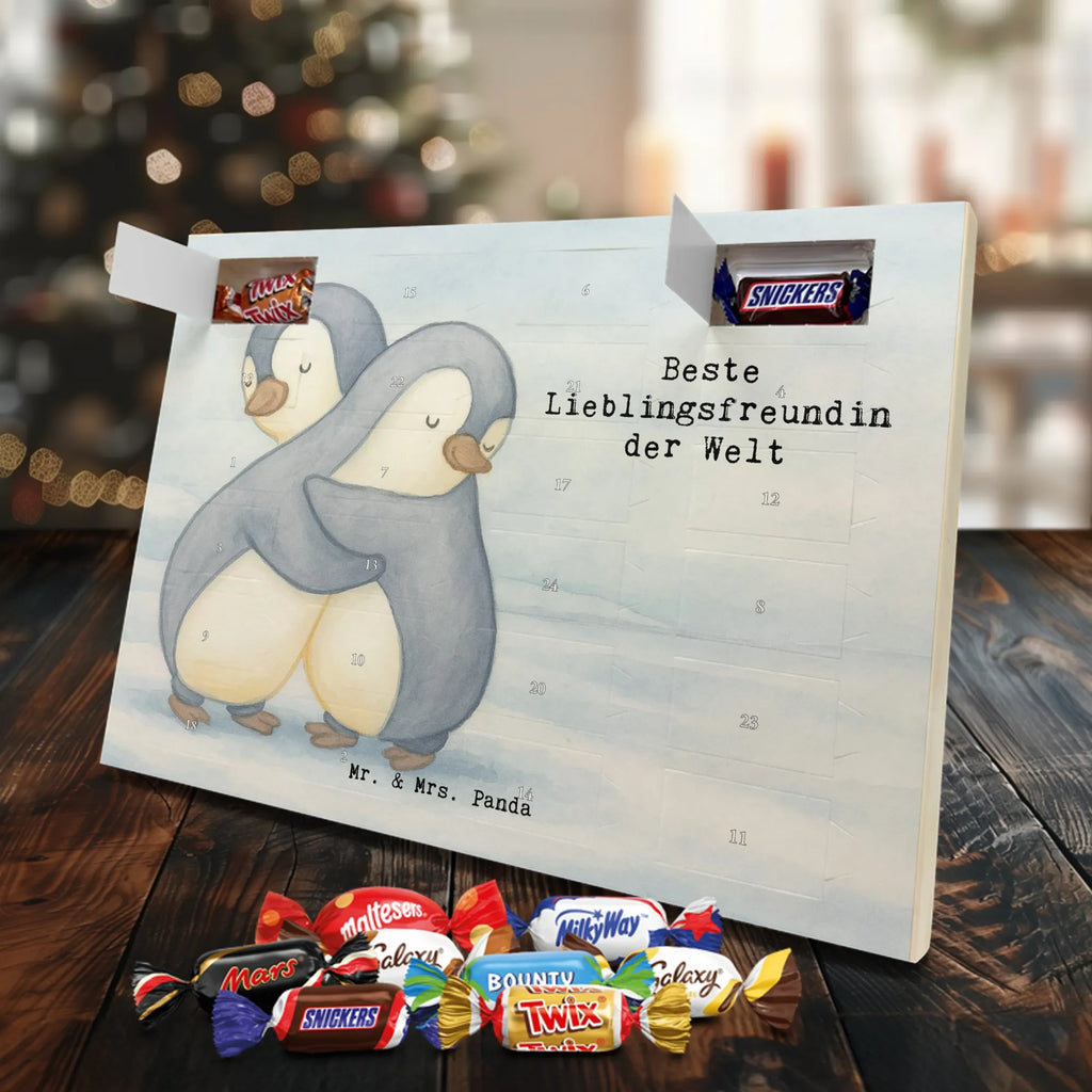 Chocolate advent calendar penguin Best favorite friend in the world Design thank you, birthday, gift idea, birthday present, gift tip, make you happy, giving, for, gift, darling, best friend, favorite person, Favorite friend, girlfriend, heart
