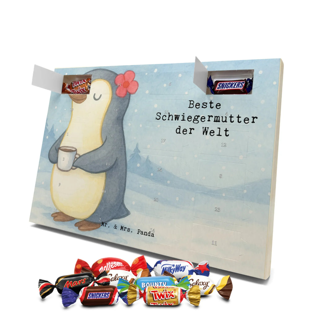 Chocolate advent calendar penguin Best mother in law in the world Design thank you, birthday, gift idea, birthday present, gift tip, make you happy, giving, for, gift, Mother-in-law, by marriage, spouse&#39;s mother, mother, parents-in-law