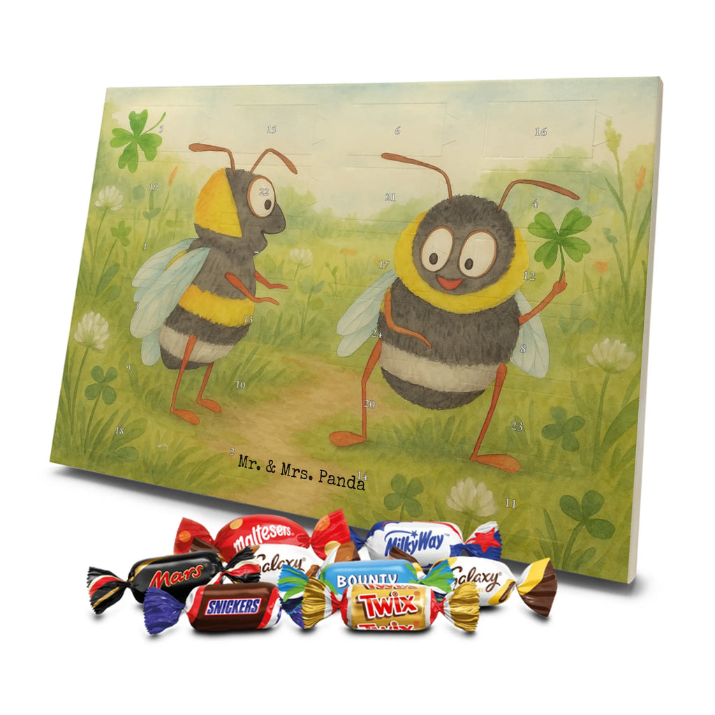 Chocolate advent calendar bumblebees shamrock Design card, gift ideas, gifts, small animals, cute, cute animal motives, hand drawn, funny sayings, good mood, special gifts, animal lover, bumblebee, saying happy, saying positive, saying beautiful, bee decoration, be happy, become happy